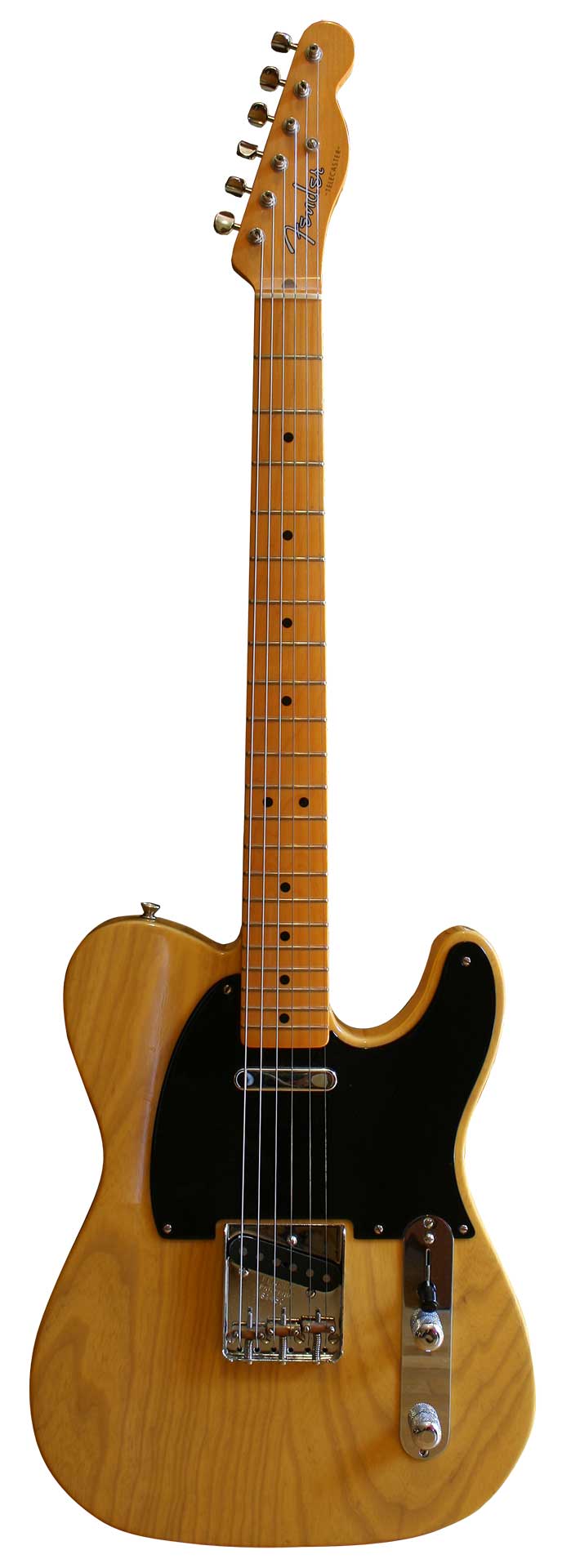 Telecaster was a kind of solid-body electric guitar produced since 1950. (source: Wikipedia)