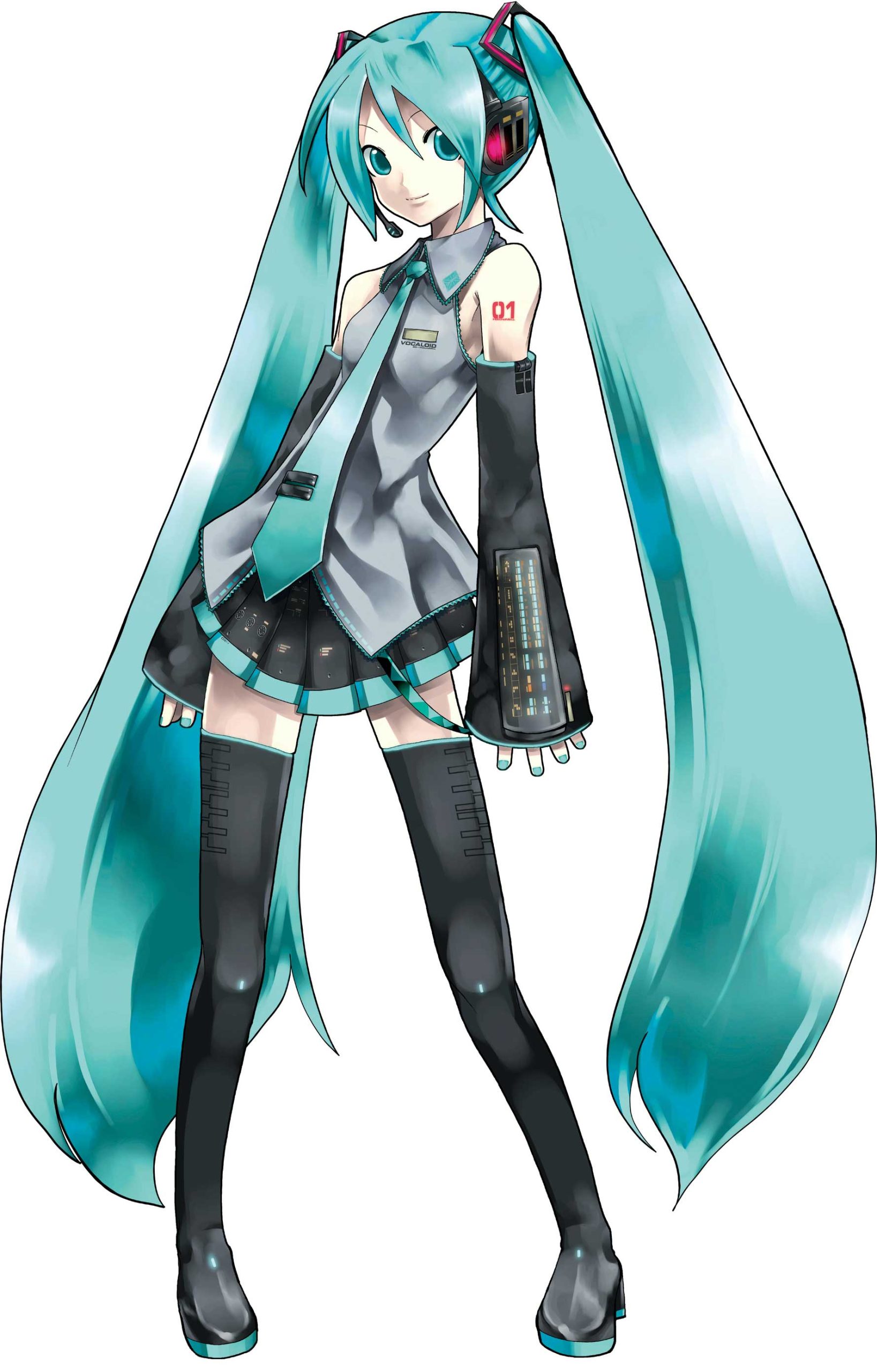 Hatsune Miku, a Vocaloid software able to generate a girl’s vocals (source: Wikipedia)